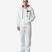 DS2 Felpa Con Zip Unisex Bianco Cotone