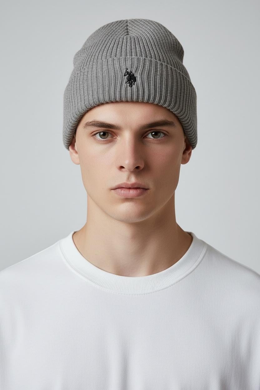 U.S. POLO Chapeau Homme Gris Coton