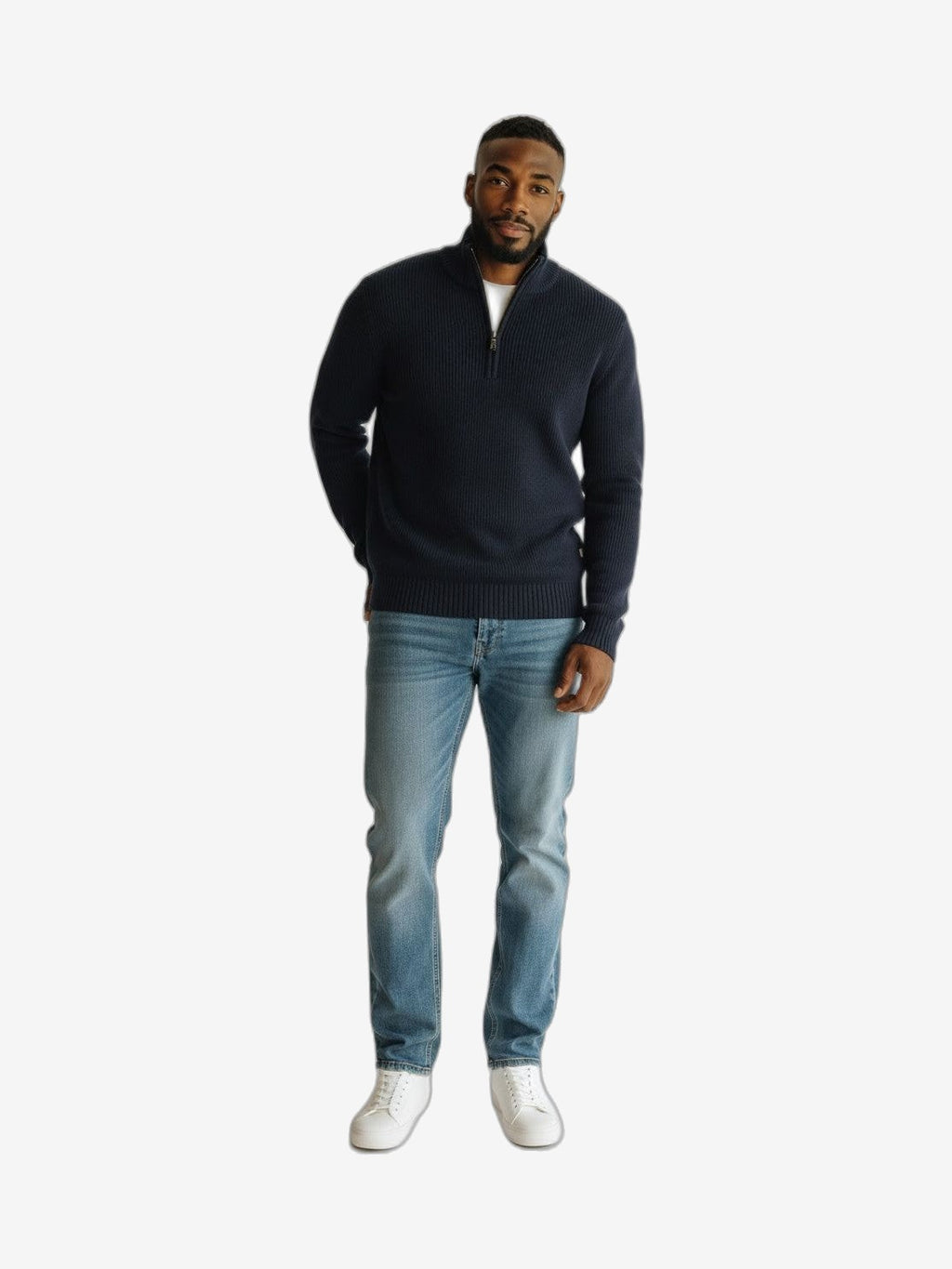 ICEBERG Lupetto Uomo Blu Navy Lana Collo Alto