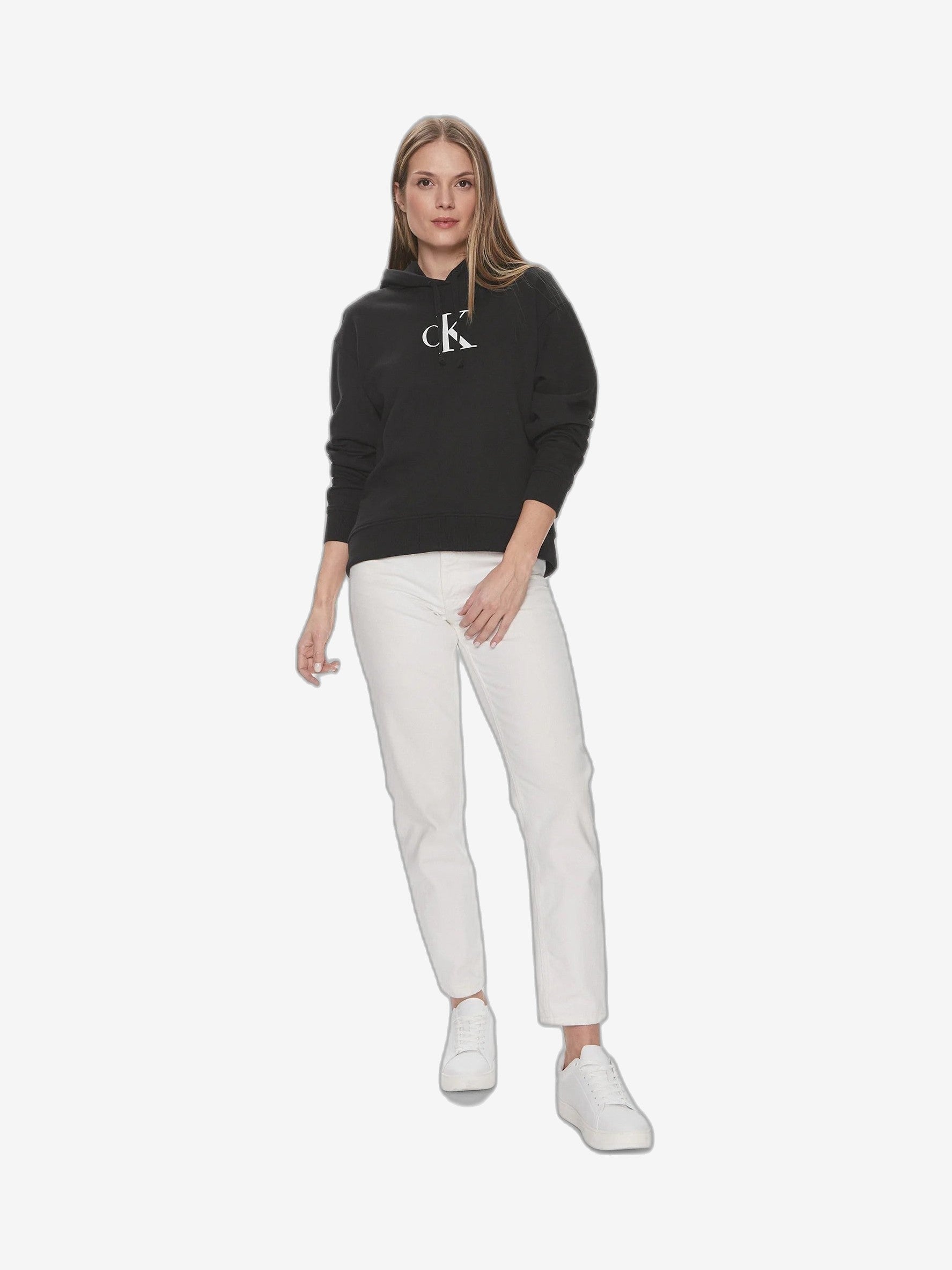 CALVIN KLEIN Felpa Donna Bianco Felpa
