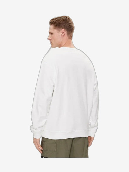 CALVIN KLEIN Felpa Uomo Bianco Cotone