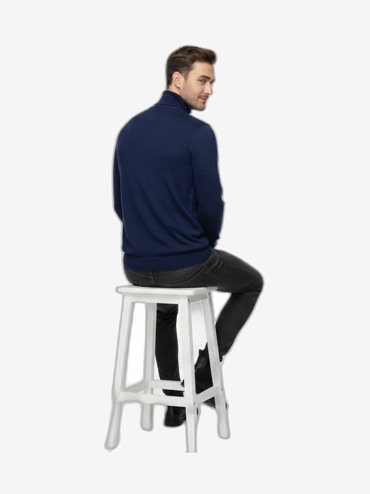 ICEBERG Dolcevita Uomo Bleumarine Cotone Collo Alto