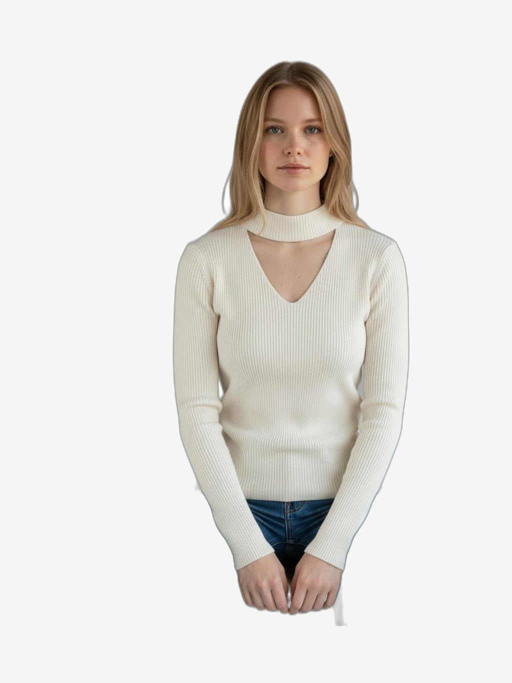 MARIUCCIA MILANO Girocollo Con Pistagna Donna Blu Cotone Girocollo