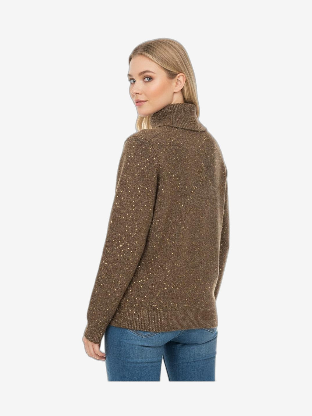 FRESH FLOWER Dolcevita Women Chocolate Lurex High Neck
