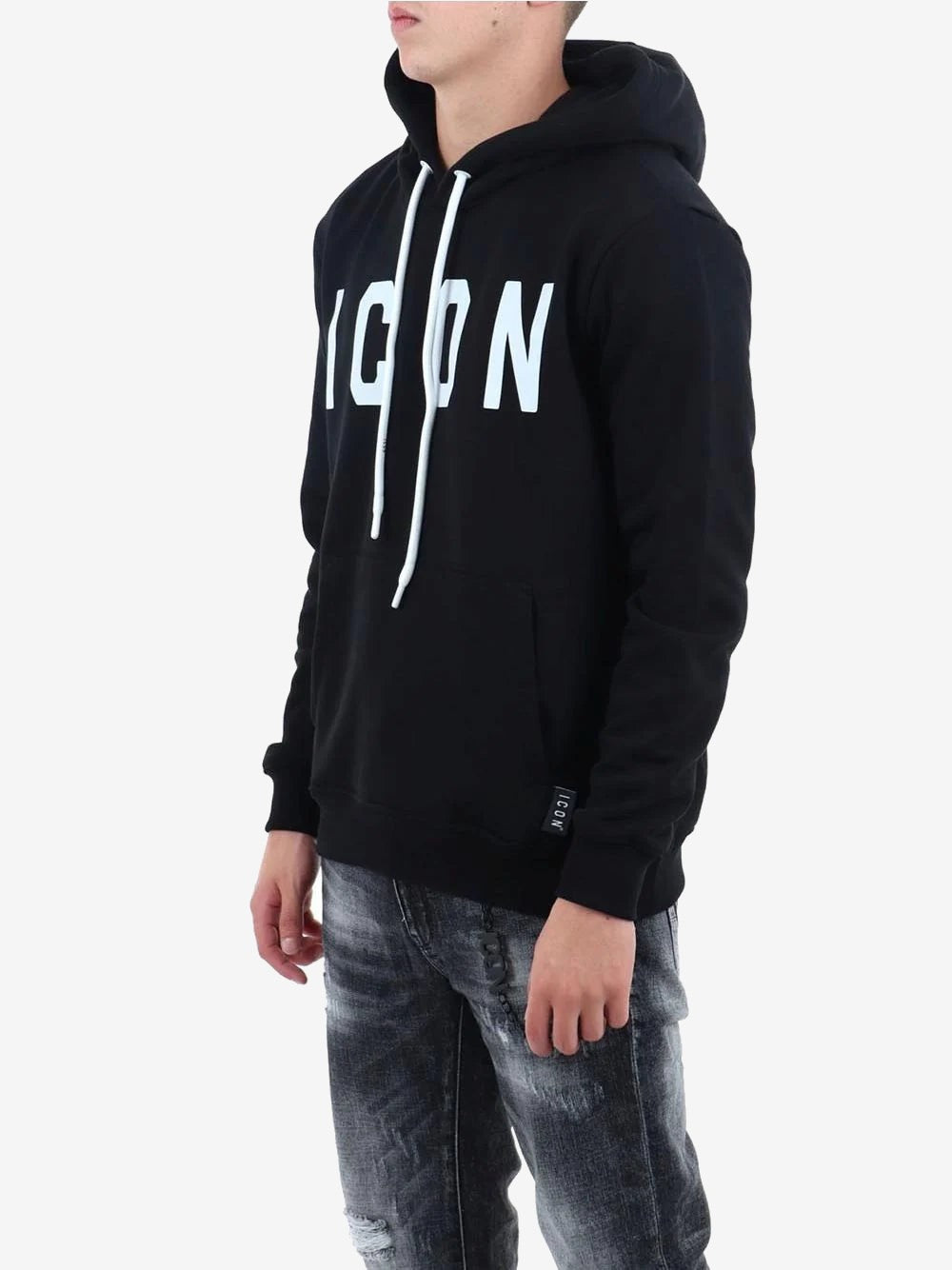 ICON Unisex Hoodie Schwarz Baumwolle
