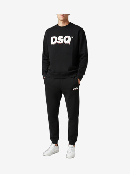 DSQ2 Felpa Unisex Nero Cotone
