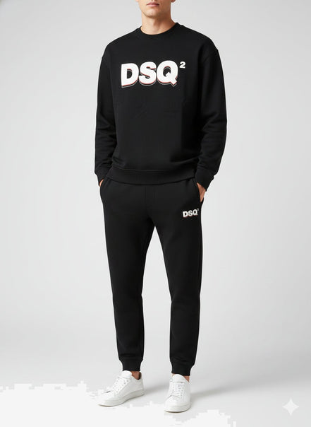 DSQ2 Felpa Unisex Nero Cotone