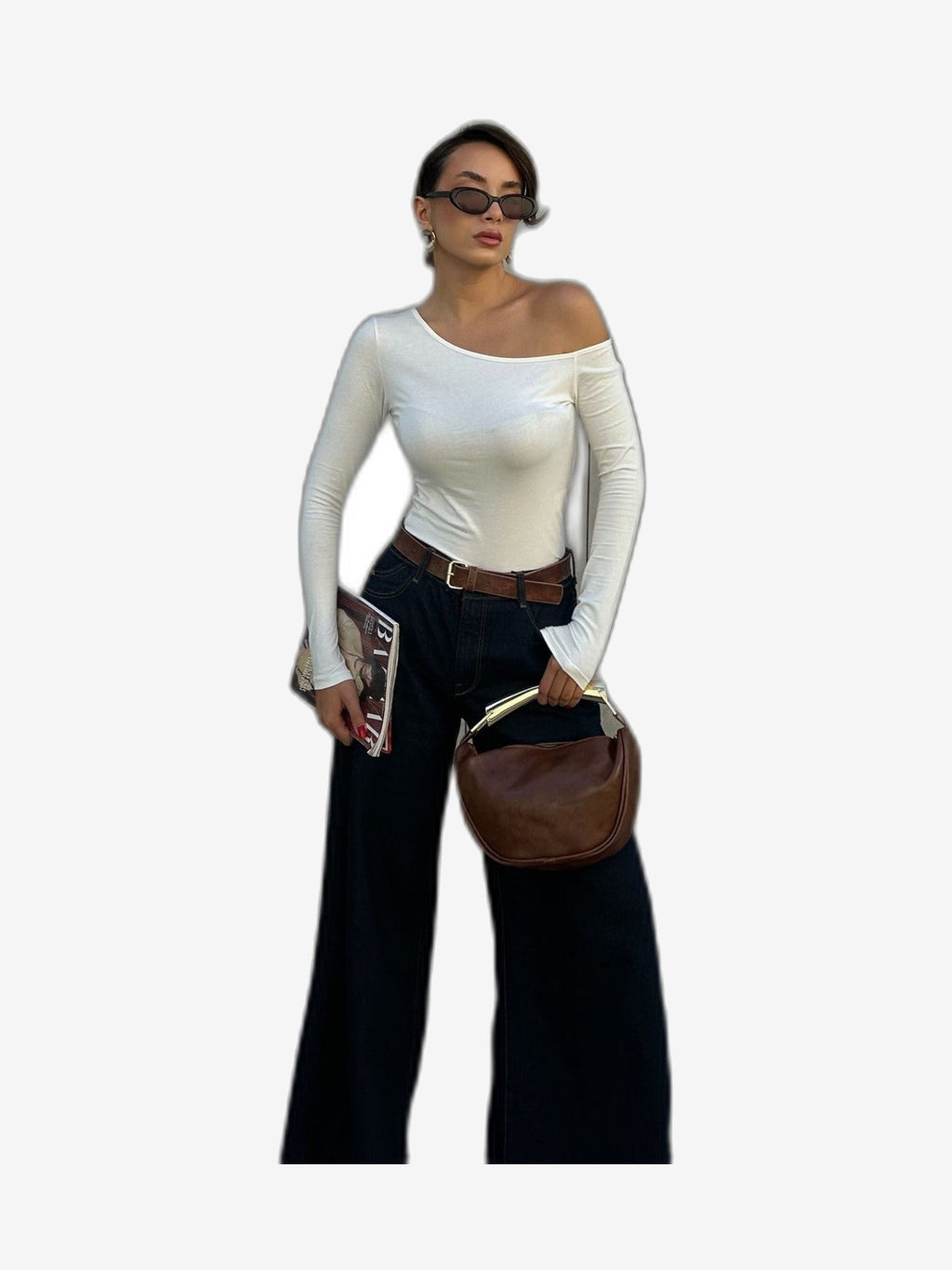 LONCA Maglione Donna Bianco Cotone
