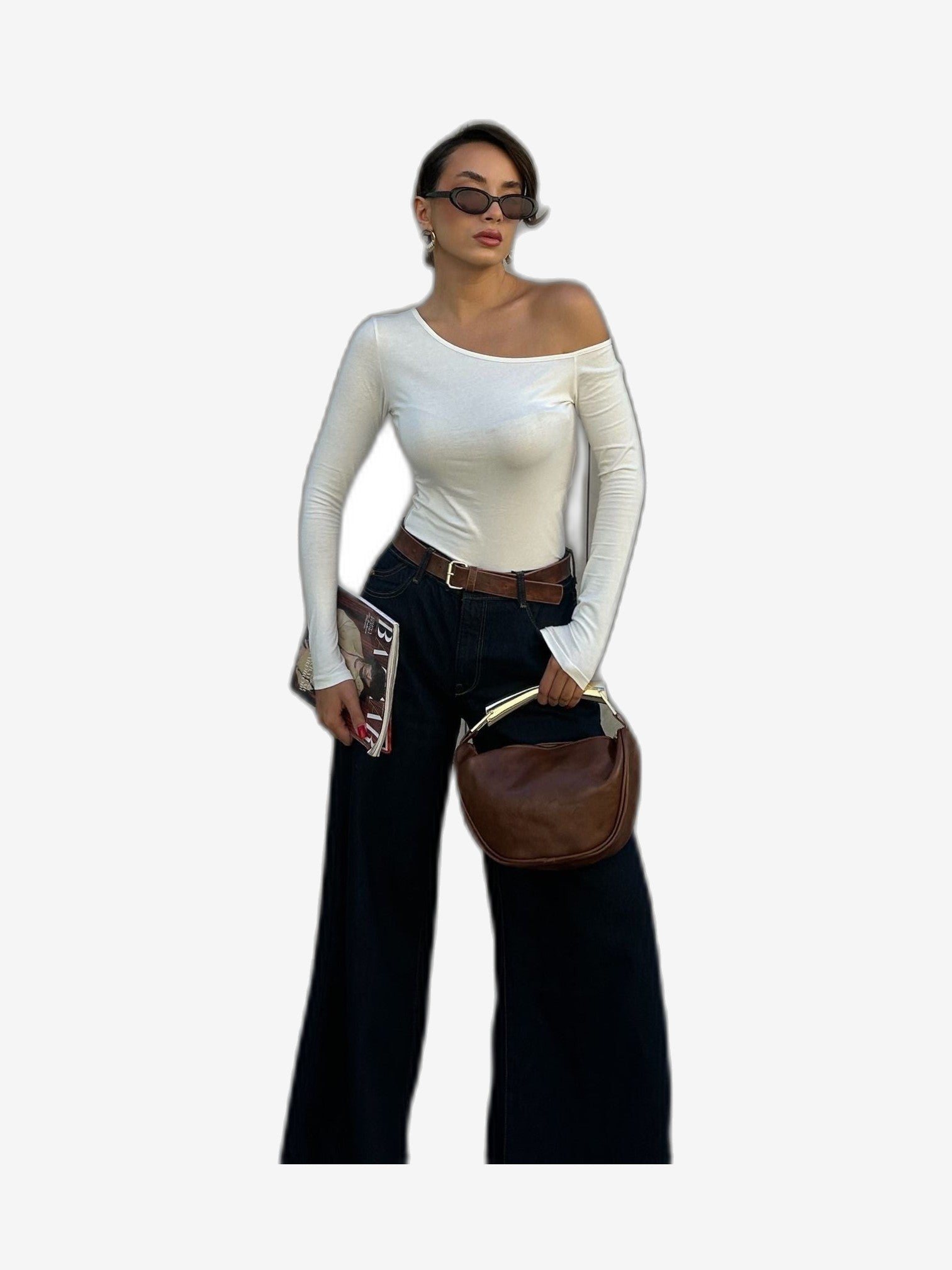 LONCA Maglione Donna Bianco Cotone