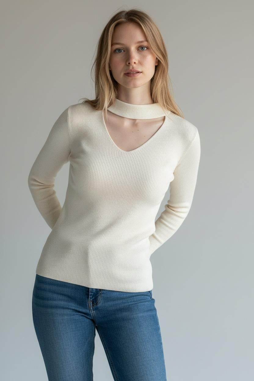 MARIUCCIA MILANO Girocollo Con Pistagna Donna Blu Cotone Girocollo