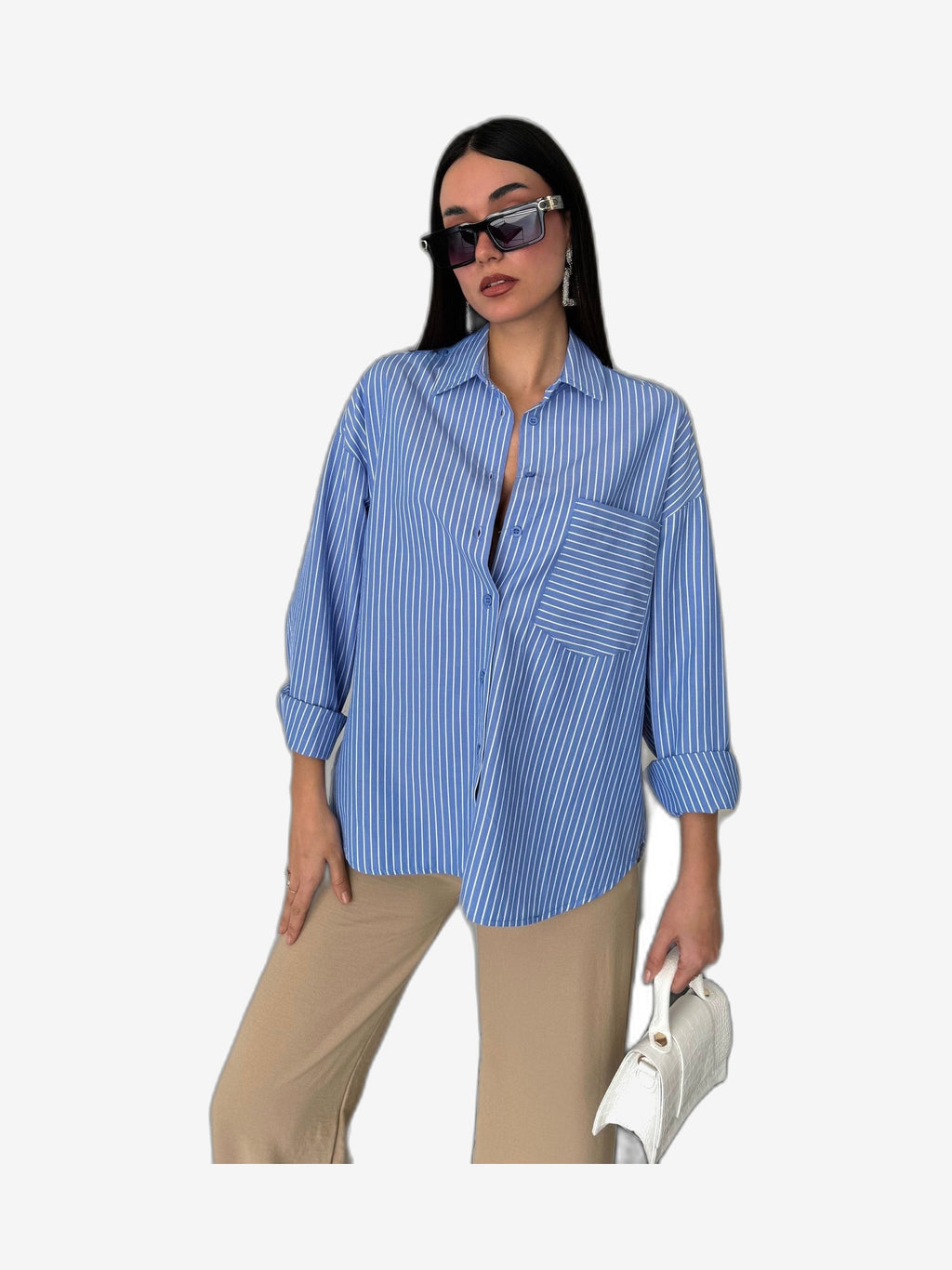 LONCA Camicie Donna Blu Cotone