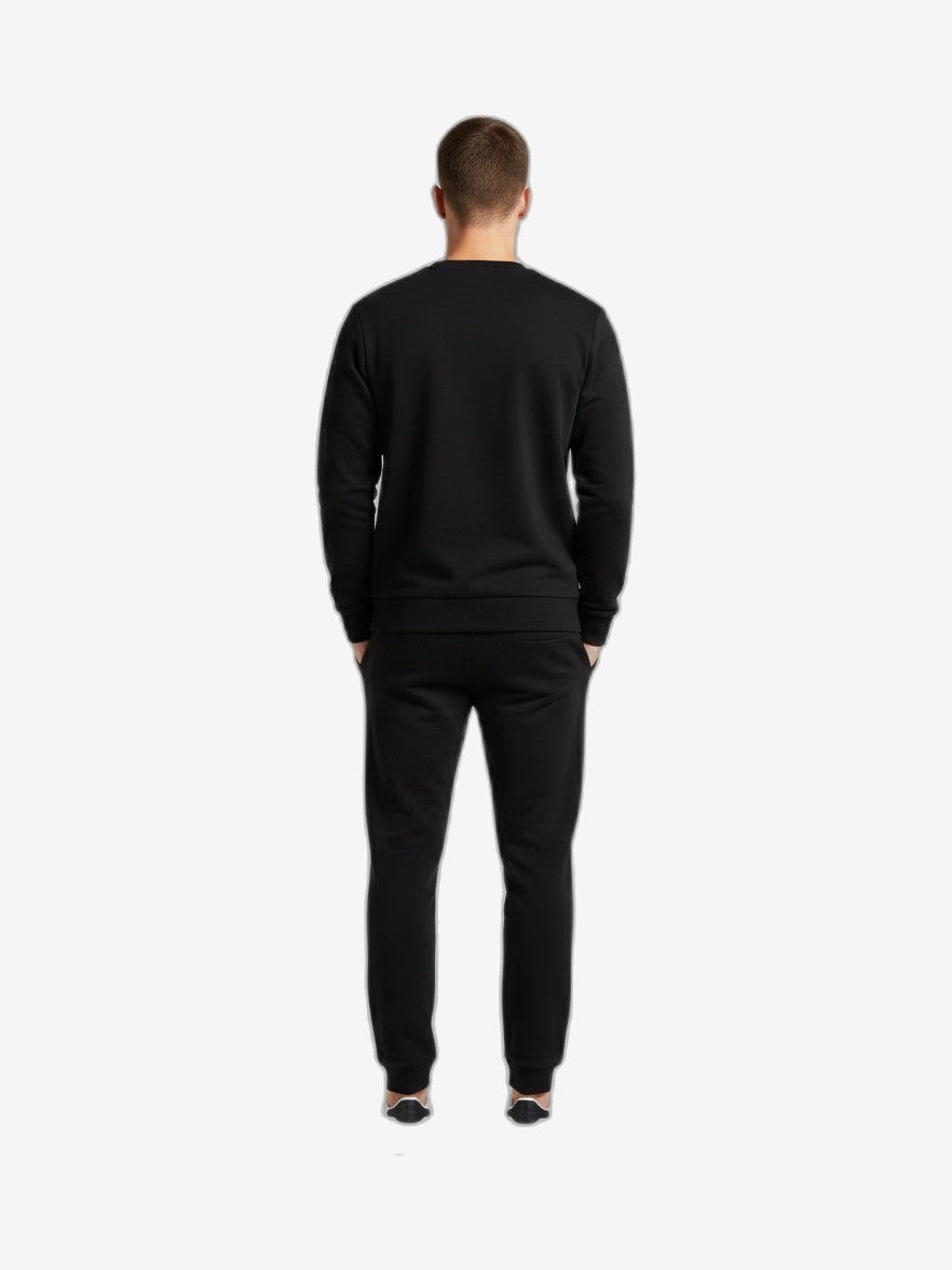 ICON Felpa Unisex Nero Cotone Girocollo