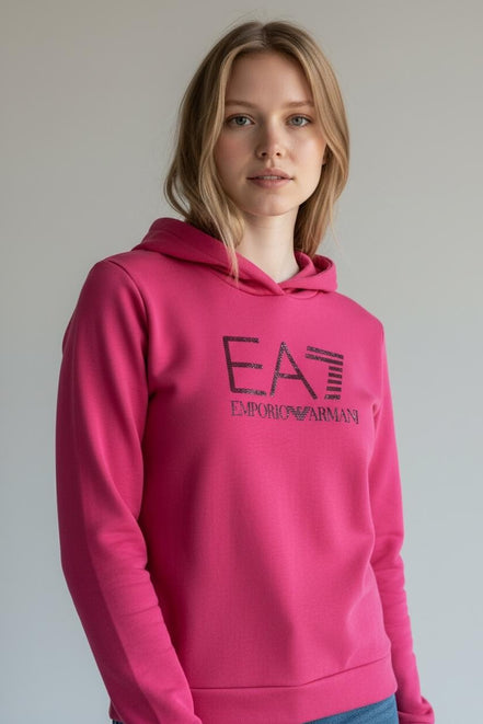 EA7 Felpa Donna Bianco Cotone
