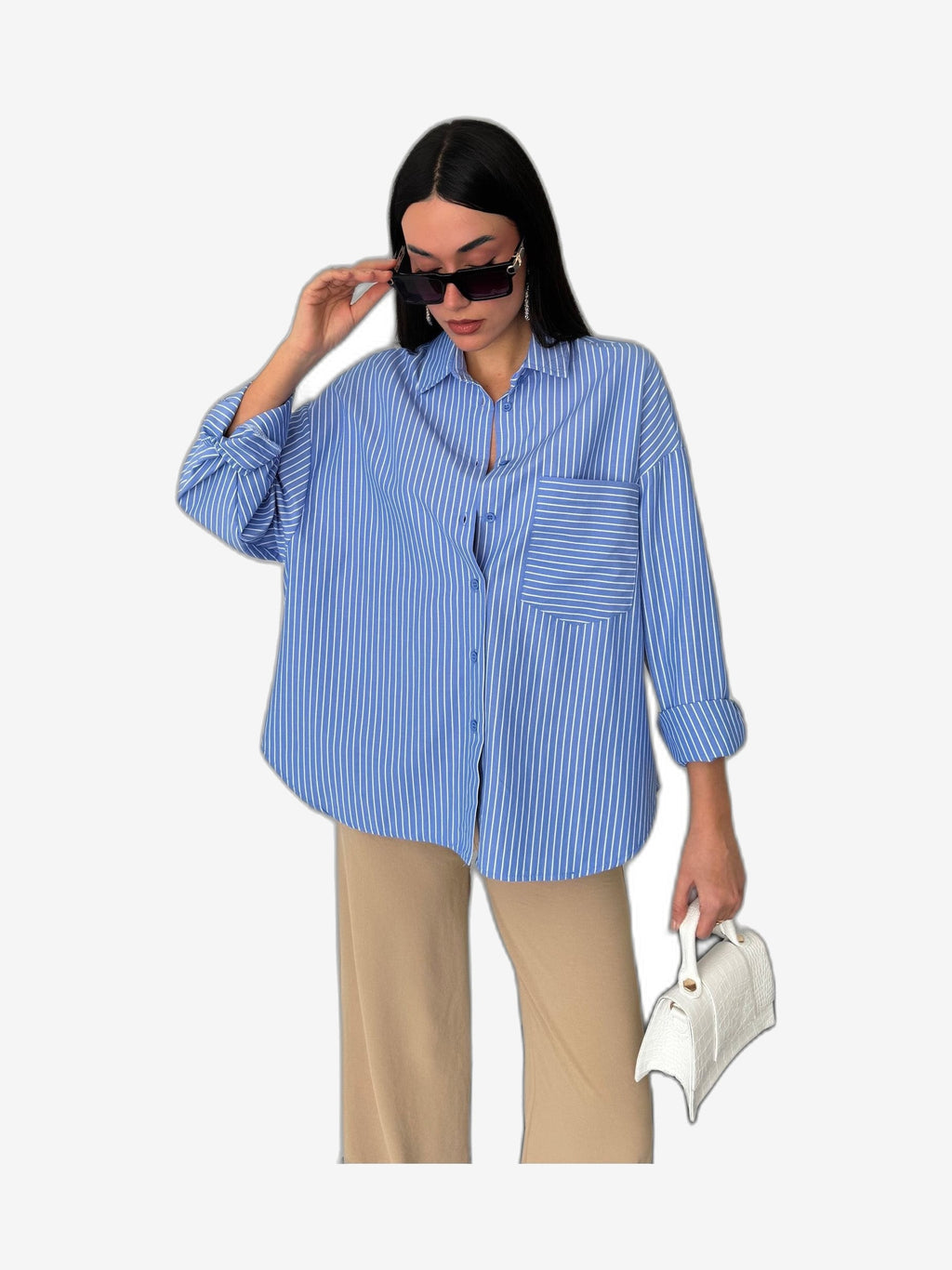 LONCA Camicie Donna Blu Cotone