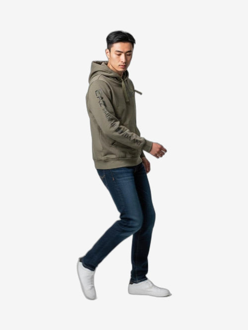 EA7 Sudadera Hombre Negro Algodón