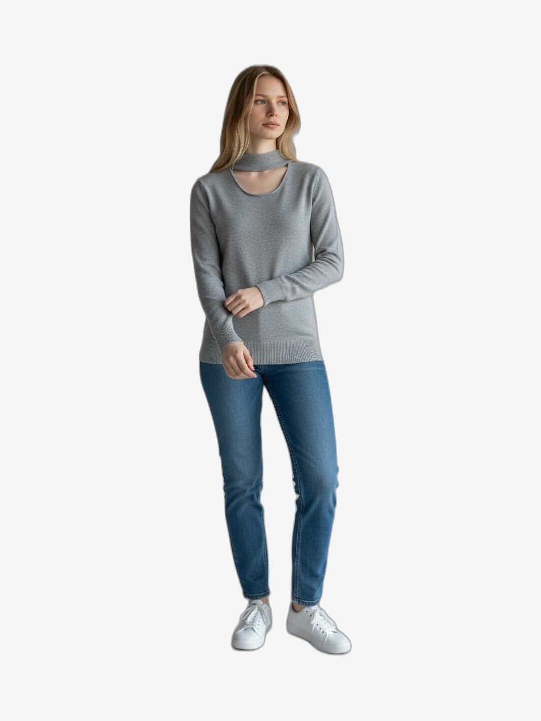 MARIUCCIA MILANO Girocollo Con Pistagna Donna Blu Cotone Girocollo