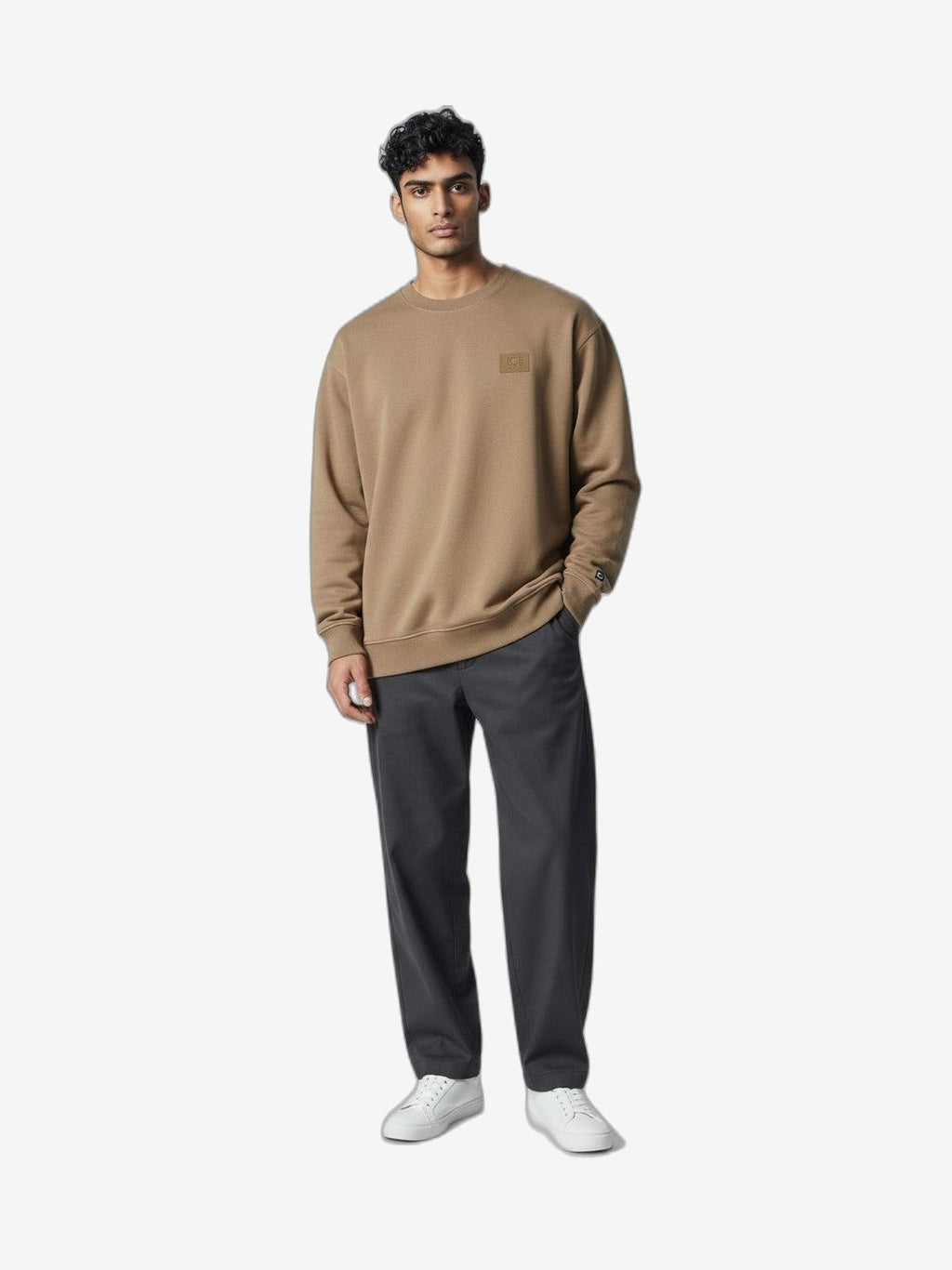 ICEBERG Felpa Uomo Oro Cotone Girocollo
