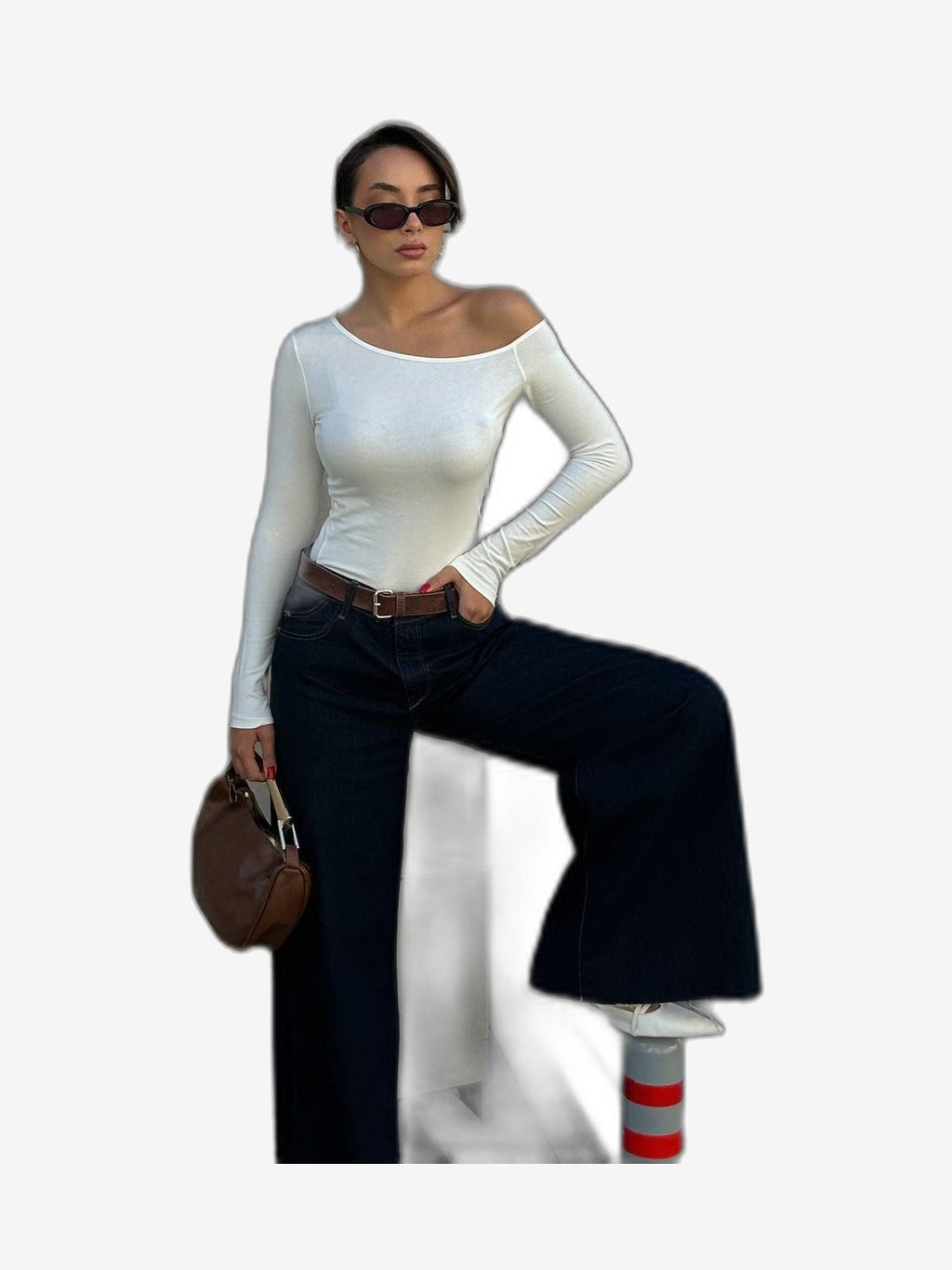 LONCA Maglione Donna Bianco Cotone