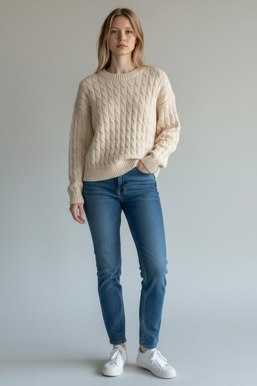FRESH FLOWER Croisée Femme Crème Nylon Col Rond