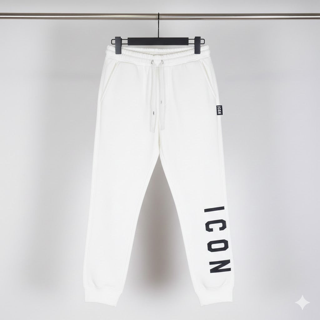 ICON Pantalone Uomo Bianco Cotone