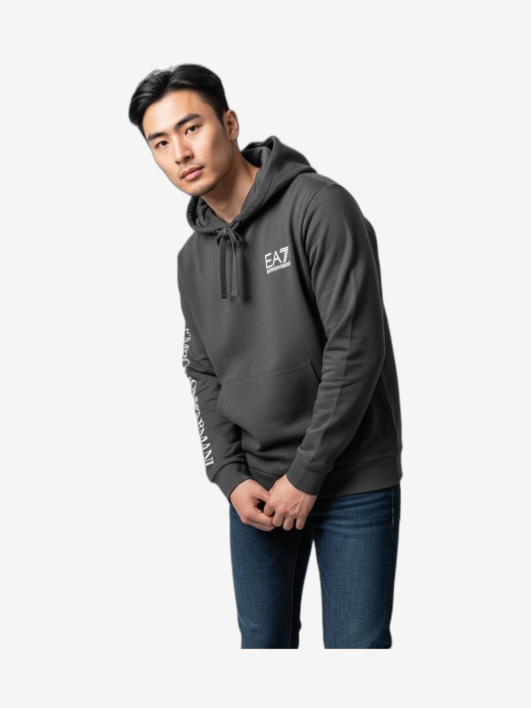 EA7 Felpa Uomo Nero Cotone