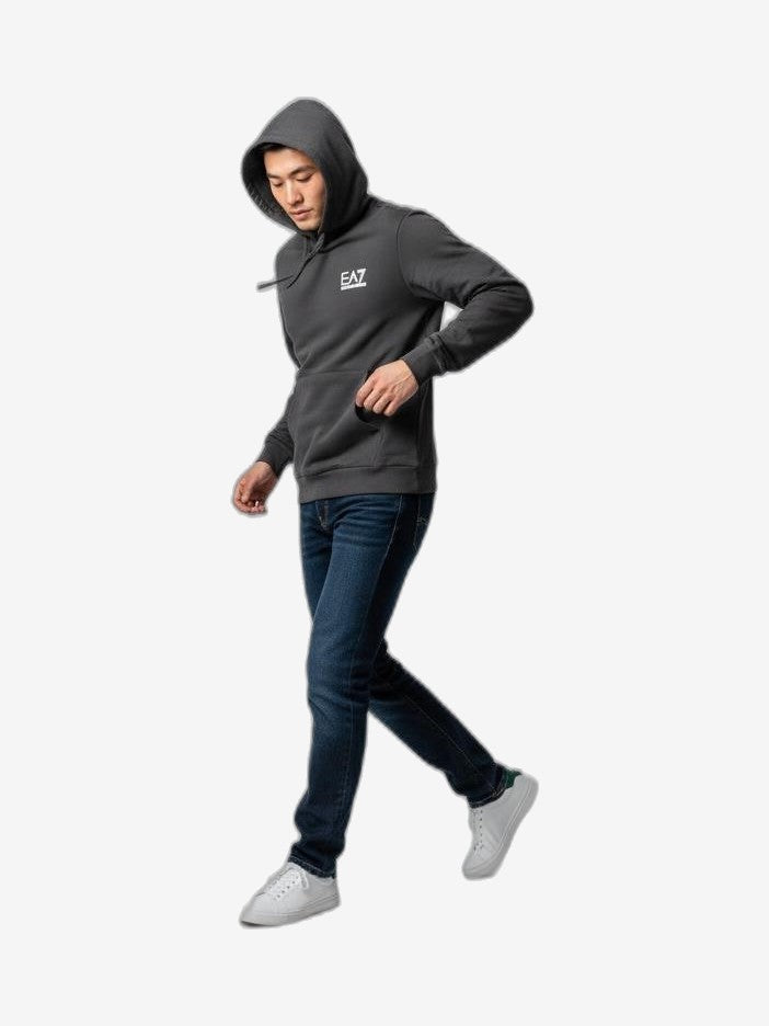 EA7 Herren-Sweatshirt Schwarz Baumwolle