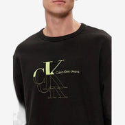 CALVIN KLEIN Felpa Uomo Bianco Cotone