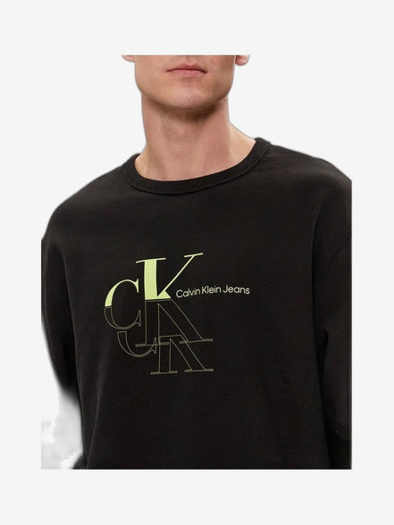 CALVIN KLEIN Felpa Uomo Bianco Cotone