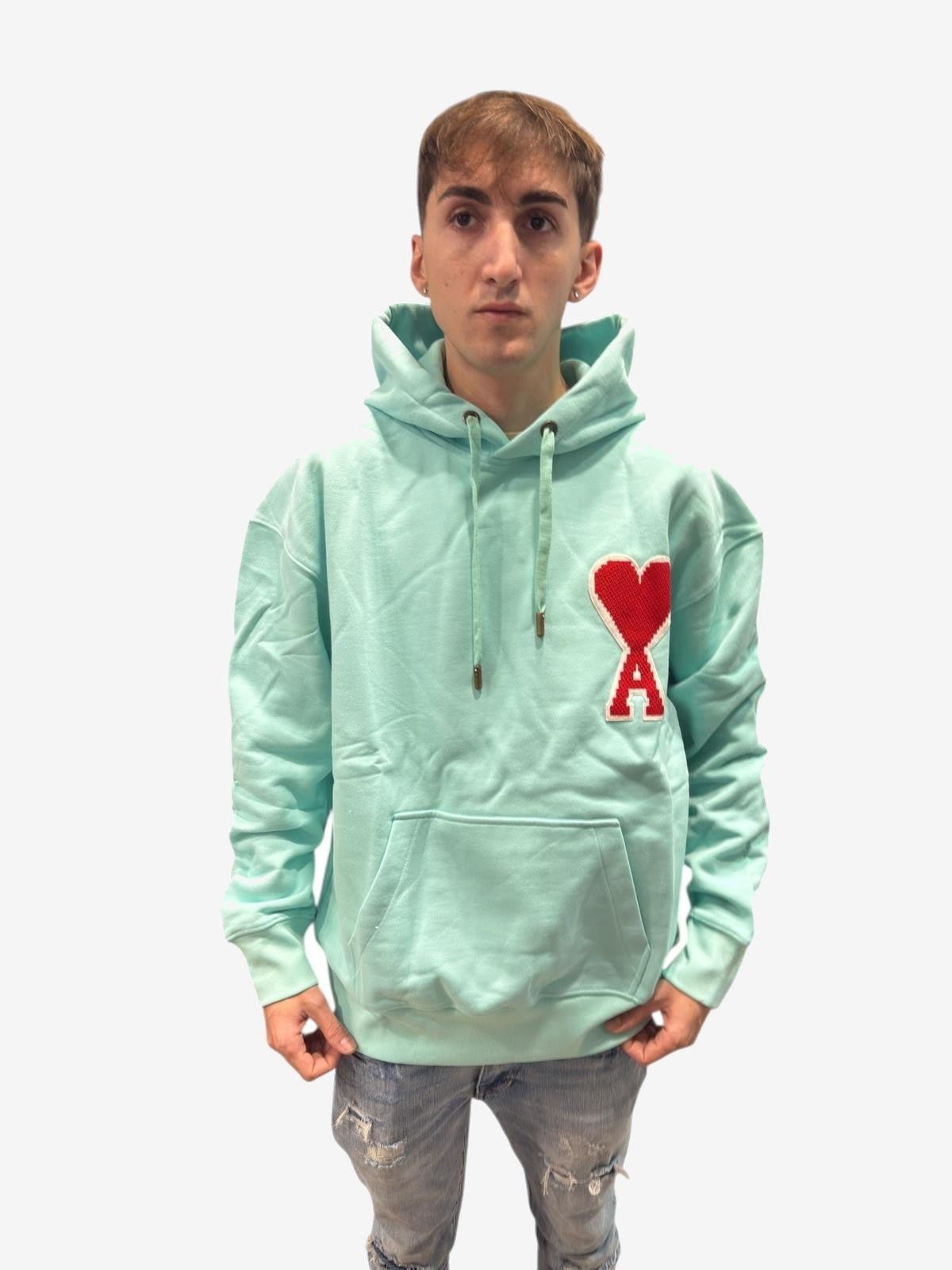 AMI PARIS Felpa Uomo Beige Felpa