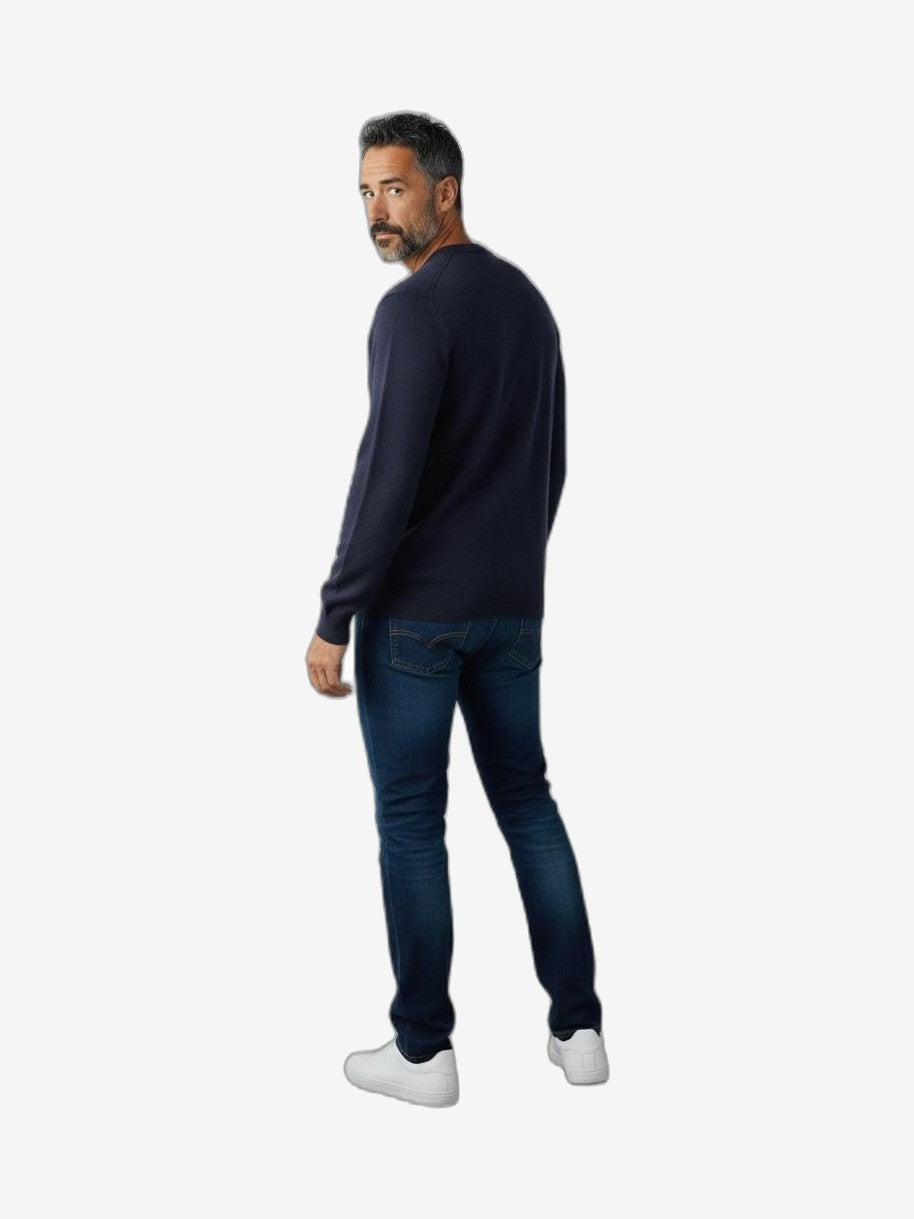 ICEBERG Rundhalsausschnitt Herren Marineblau Crewneck