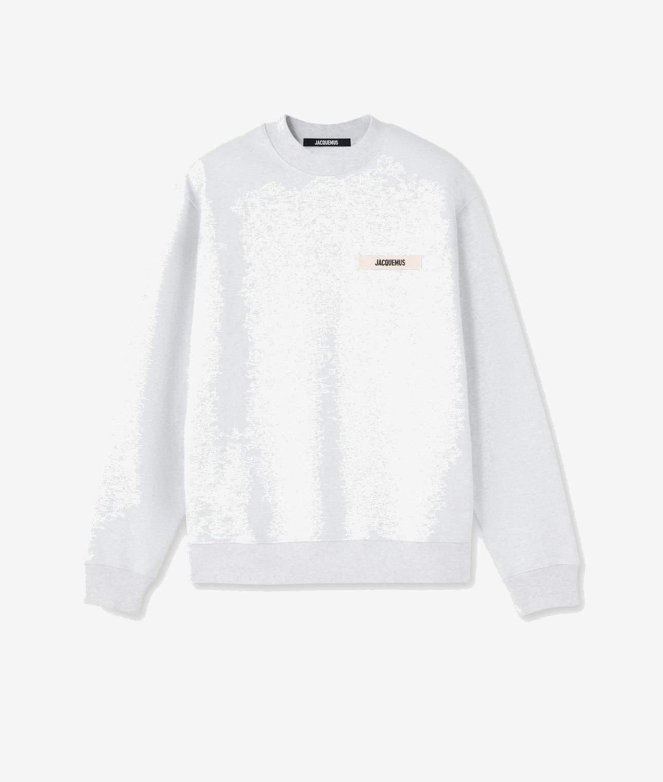JACQUEMUS Sudadera Hombre Marfil Algodón Cuello Redondo