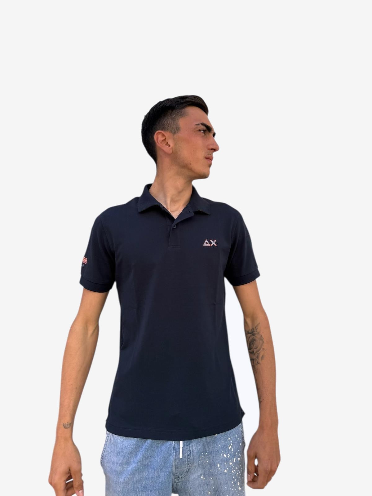 SUN68 Logo Beach Homme Blanc Coton