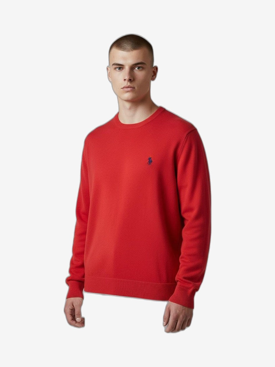 U.S. POLO Maglieria Uomo Rosso Cotone
