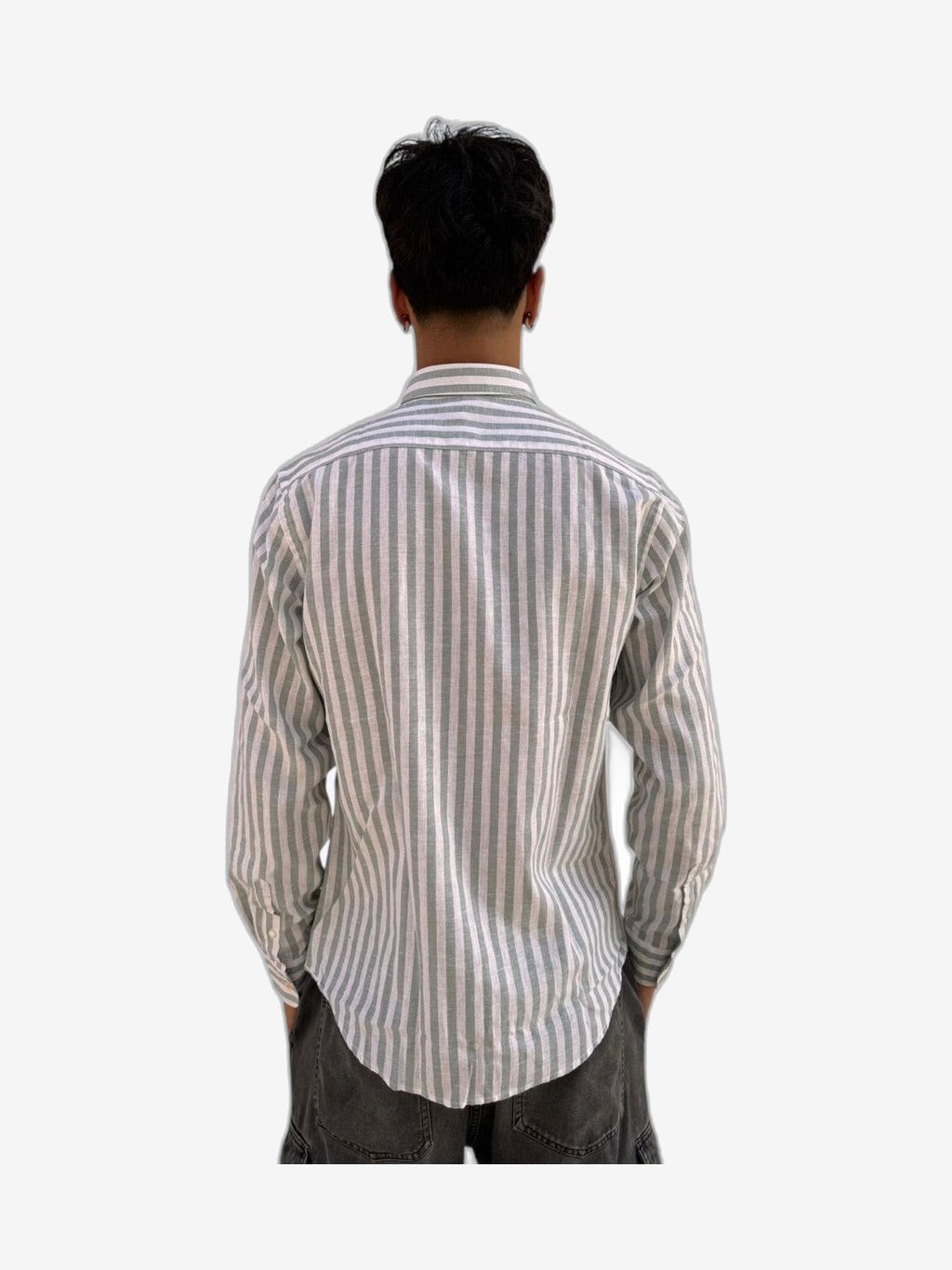 SUN68 Fancy Stripe Herren Weiß Baumwolle