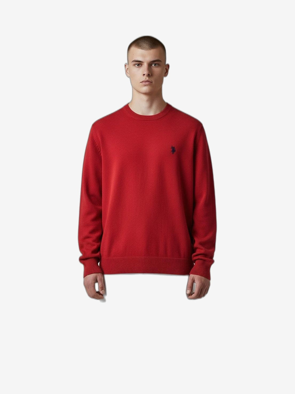 U.S. POLO Maglieria Uomo Rosso Cotone